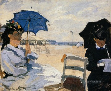  Playa Arte - La playa de Trouville Claude Monet